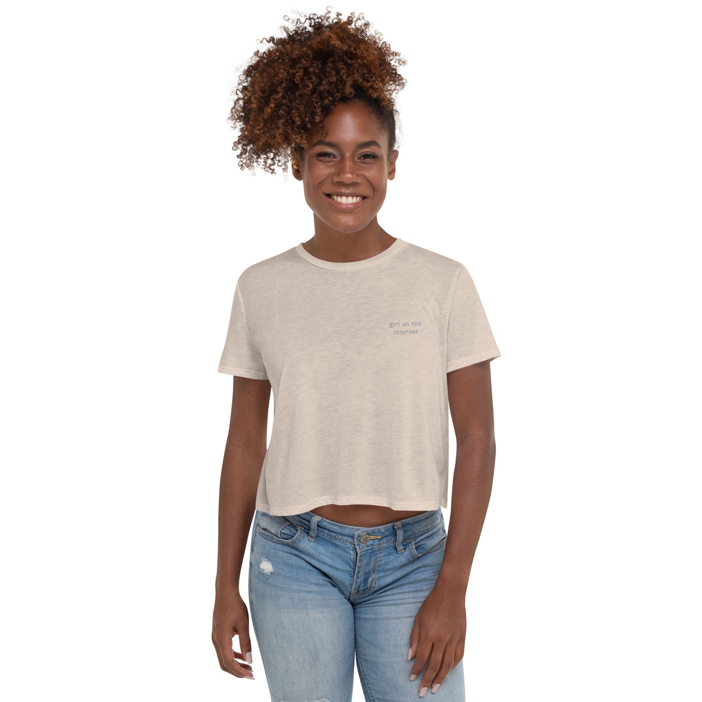 Girl on the Internet Crop Flowy Tee