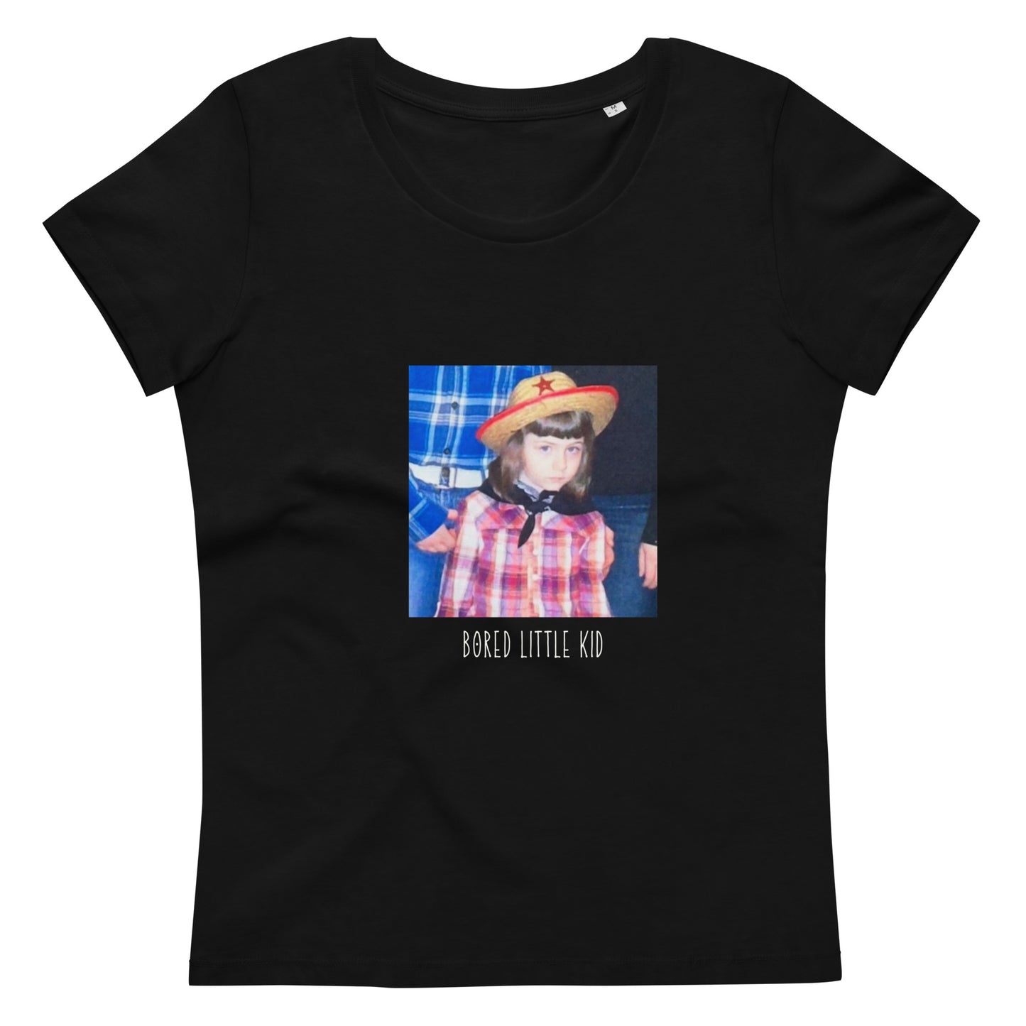 "Bored Little Kid" Women's fitted eco tee